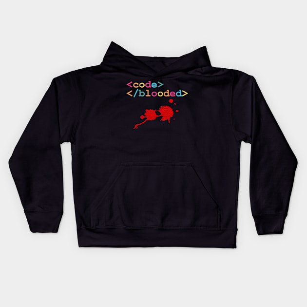 Code-Blooded Kids Hoodie by BraaiNinja